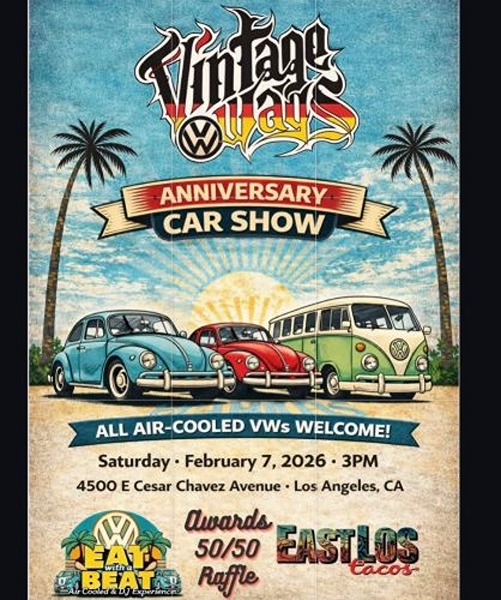 Vintage Ways VW Car Show flyer 2026